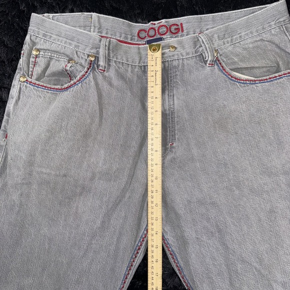 Coogi Jeans Mens 42x35 Gray Premium Colors Embroidered Back Pockets Baggy Y2K - Picture 7 of 14